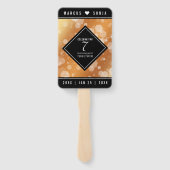 Éventail Élégant 7ème anniversaire de Mariage de cuivre (Dos)