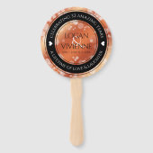 Éventail Élégant 8ème 32ème anniversaire de Mariage de bron (Devant)