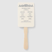 Éventail Élégant Ancien Château Manor Programme de mariage (Dos)