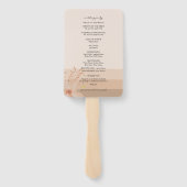 Éventail Élégant Aquarelle en terre cuite (Dos)