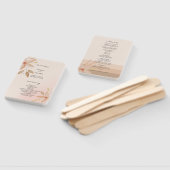 Éventail Élégant Aquarelle en terre cuite (Non-assemblé)