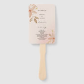 Éventail Élégant Aquarelle en terre cuite (Devant)