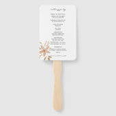 Éventail Élégant Aquarelle en terre cuite (Dos)