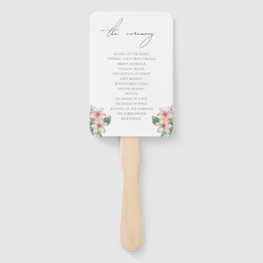 Éventail Elégant Beach Tropical Wedding Programme (Dos)