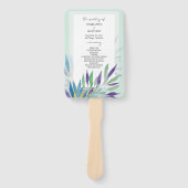 Éventail Elégant Beau Boho pourpre Aquarelle (Devant)