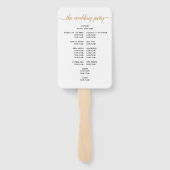 Éventail Élégant Black Gold Script Programme de mariage min (Dos)