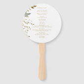 Éventail Élégant blanc | Mariage d'aquarelle florale (Dos)