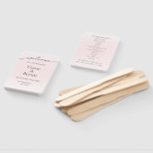 Éventail Élégant Blush Pink Ombre Programme de mariage mode (Non-assemblé)