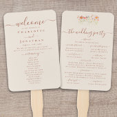 Éventail Elegant Boho Fall Wildflower Wedding Ceremony