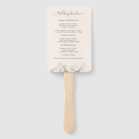 Éventail Elégant Boho Pampas Grass Mariage moderne (Dos)