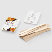 Éventail Elegant Burgundy Red "MARIGOLD" Wedding Program (Non-assemblé)