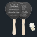 Éventail Élégant Chalkboard Wedding Programme Modèle<br><div class="desc">Célébrez en style avec ces fans de programme de mariage branchés. Ce design est facile à personnaliser avec votre libellé d'événement spécial et vos invités seront ravis quand ils reçoivent ces programmes fabuleux.</div>
