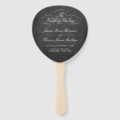 Éventail Élégant Chalkboard Wedding Programme Modèle (Devant)