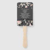 Éventail Elégant chic aquarelle Floral Wedding Programme (Dos)