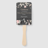 Éventail Elégant chic aquarelle Floral Wedding Programme (Devant)