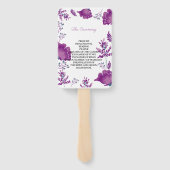 Éventail Elégant chic Watercolor Purple Wedding Programme (Dos)
