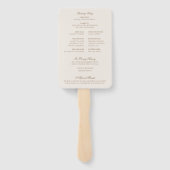 Éventail Élégant Classic Crest Monogram Mariage de golf (Dos)