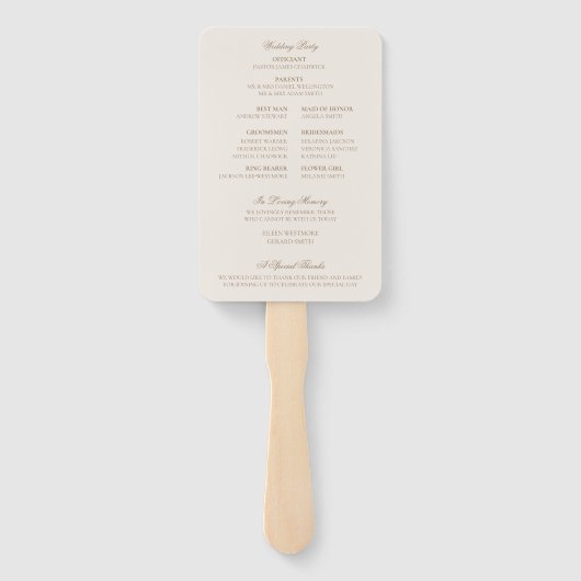 Éventail Élégant Classic Crest Monogram Mariage de golf (Dos)