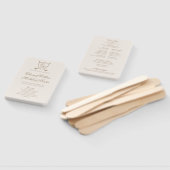 Éventail Élégant Classic Crest Monogram Mariage de golf (Non-assemblé)