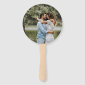 Éventail Élégant classique Monogramme noir Couple Photo (Dos)