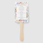 Éventail Elegant Colorful Wildflower Wedding Program (Dos)