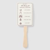 Éventail Elegant Deep Burgundy & Ivory Wedding Program  (Devant)