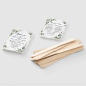 Éventail Élégant Dusty Blue Floral Foliage Programme de mar (Non-assemblé)