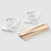 Éventail Élégant Dusty Blue Floral Foliage Programme de mar (Non-assemblé)