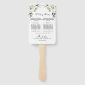 Éventail Élégant Dusty Blue Floral Foliage Programme de mar (Dos)