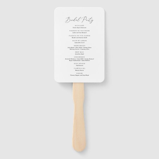 Éventail Elégant Dusty Blue Floral Wedding Programme (Dos)