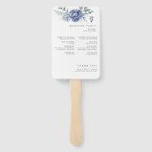 Éventail Élégant Dusty Blue Greenery Fournitures Mariages (Dos)