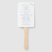 Éventail Élégant Dusty Blue Main Drawn Bow Wedding Programm (Dos)