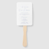 Éventail Elegant Dusty Blue Wedding Program & Welcome Sign (Devant)