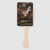 Éventail Elégant Dusty Rose Photo Programme de mariage mode (Devant)