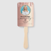 Éventail Élégant enterrement | Célébration moderne de la ma (Devant)