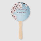 Éventail Elégant Faire-part de mariage Floral Blossom (Dos)