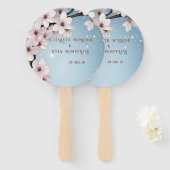 Éventail Elégant Faire-part de mariage Floral Blossom (Devant et derrière)