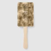 Éventail Elégant Faux Gold Parties scintillant et Foil Wedd (Dos)