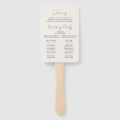 Éventail Élégant Fleur sauvage Meadow Cream Wedding Program (Dos)