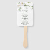 Éventail Élégant floral blanc | Programme de ventilateur Ma (Devant)