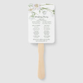 Éventail Élégant floral blanc | Programme de ventilateur Ma (Dos)