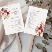 Éventail Elegant Floral Burgundy & Blush Boho Wedding 