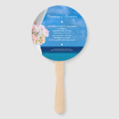 Éventail Elégant Floral Ocean Beach Mariage été (Dos)