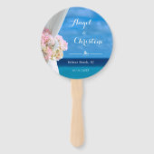 Éventail Elégant Floral Ocean Beach Mariage été (Devant)