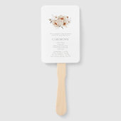 Éventail Elegant Floral Wedding Program (Devant)