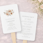 Éventail Elegant Floral Wedding Program