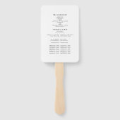 Éventail Élégant Foliage & Programme de Mariage Or Ventilat (Dos)