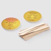 Éventail Élégant Gold Pink Paisley Programme de mariage ind (Non-assemblé)