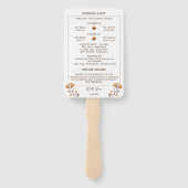 Éventail Elégant Golden Autumn Leaf Wedding Programme (Dos)