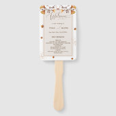 Éventail Elégant Golden Autumn Leaf Wedding Programme (Devant)